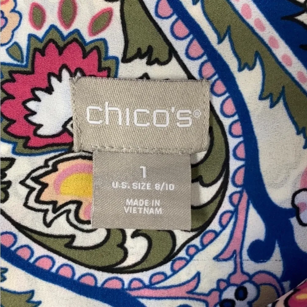 Chico’s Long Paisley Tunic Size S 8/10 - Image 10