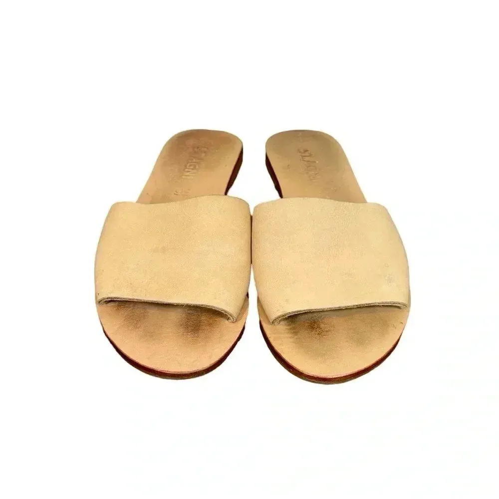 St. Agni  Aiko Basic Slides in Nude Leather Sz:36 - Image 4