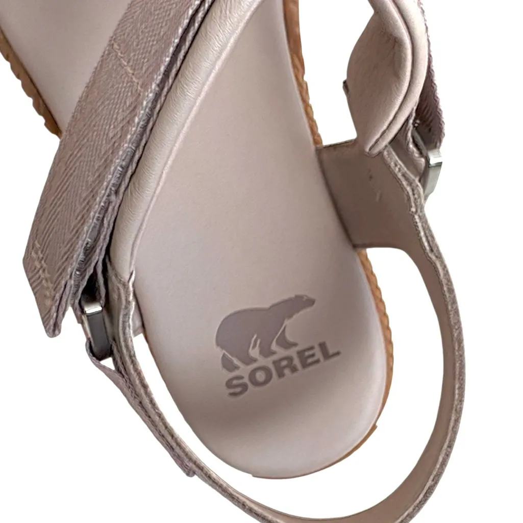 NWOT Sorel Leather ONA Ave Sandals Crushed Clay Size 8.5 Retail $100.00 - Image 4