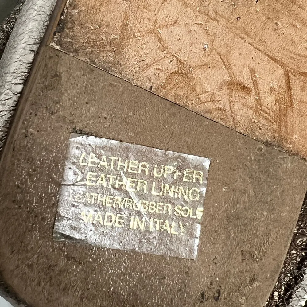 AGL Metallic Gladiator Ankle Tie Sandal Shoe Size 11 Gold - Image 2