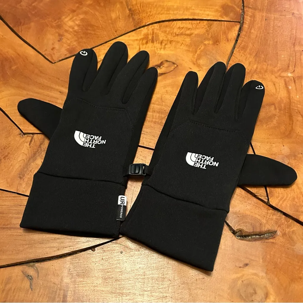 NEW The North Face Cute Winter Gloves Grip Ski Snow Snowboard Black Womens Large - Image 3