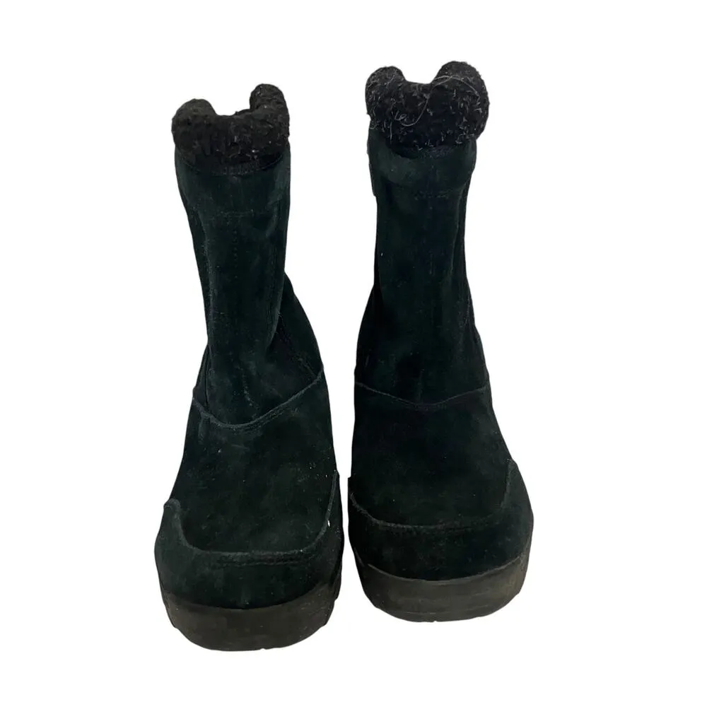Sorel  Women's Water Fall Black Suede Winter Boots Size 7 - Image 2