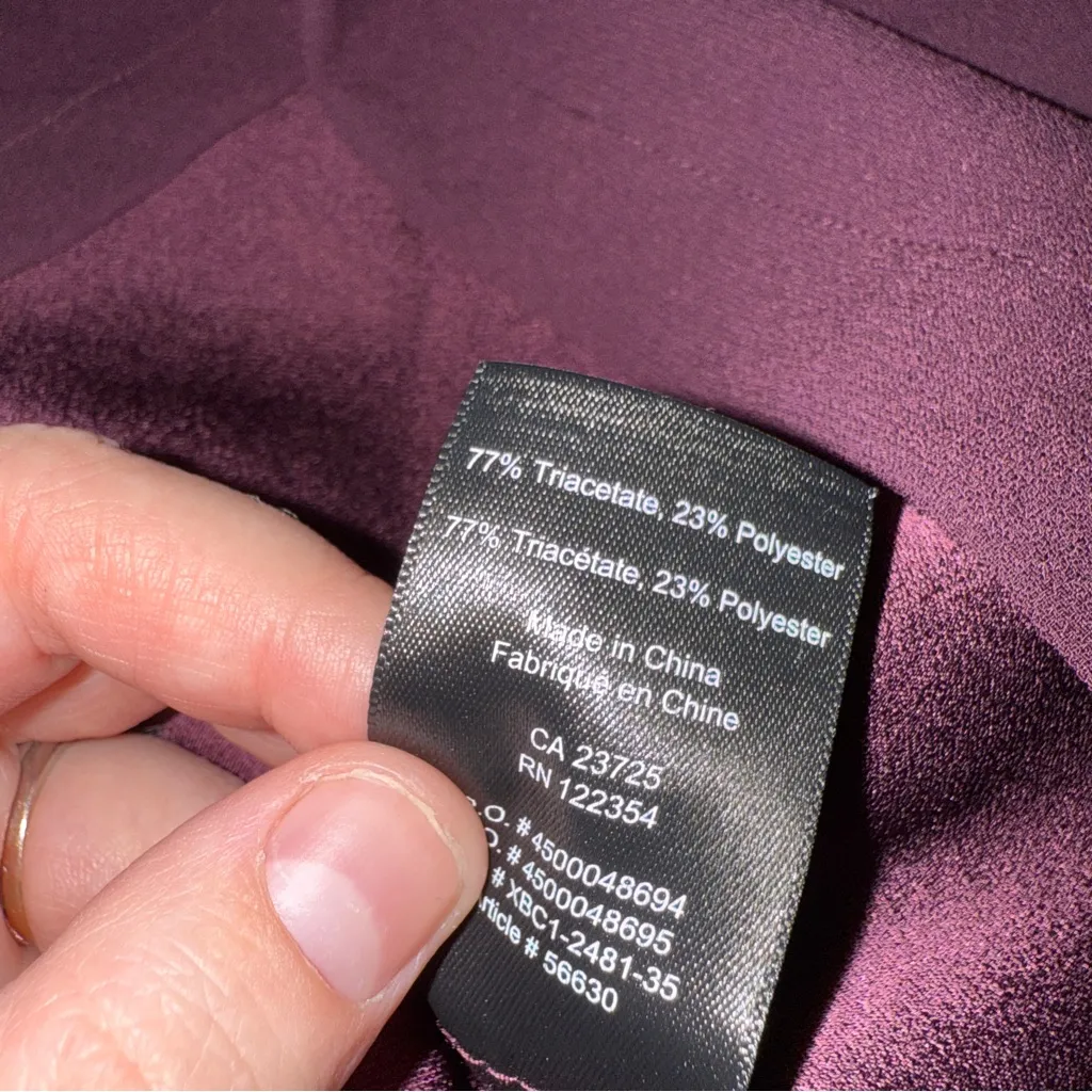 Aritzia Babaton‎ Rodrigo Burgundy Off The Shoulder 3/4 Sleeve Top Sz S - Image 4