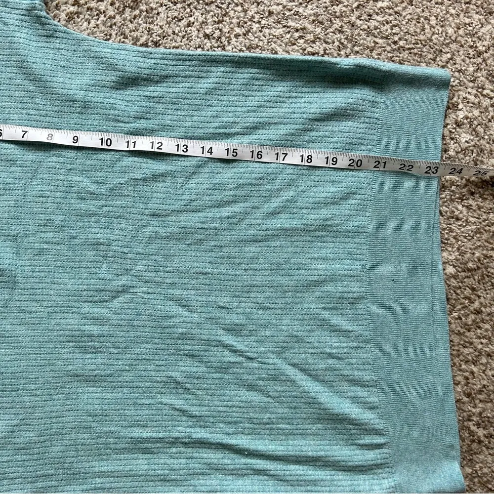 Banana Republic Factory Teal Lightweight Sweater Casual Office Medium Green - Image 7