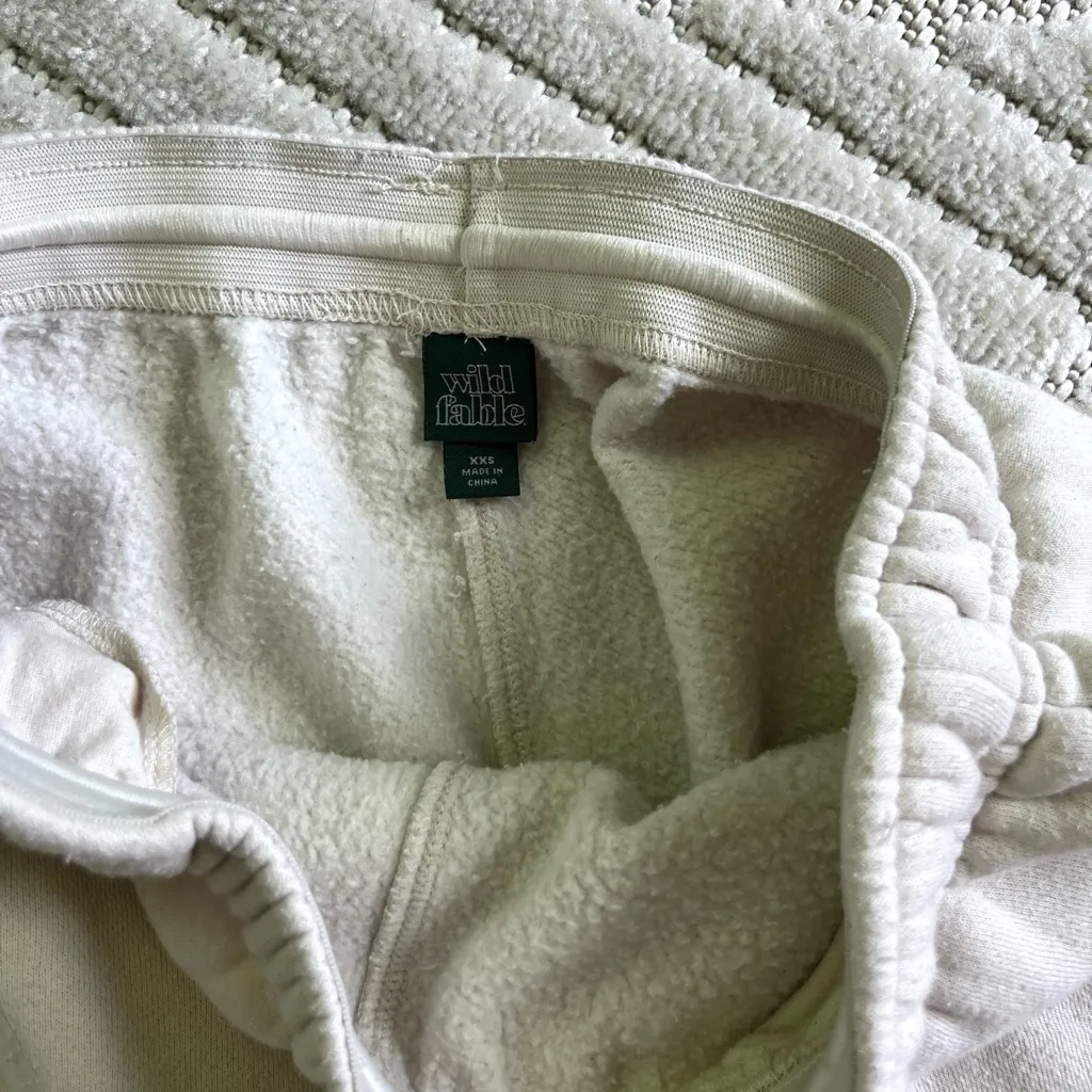 Wild Fable Cream Fleece Joggers - Image 6