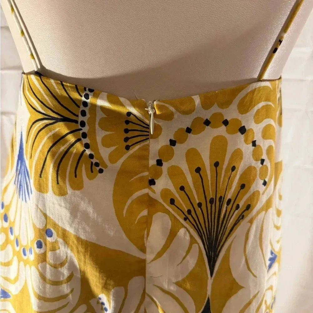 NWT Zara Yellow and White Patterned Women's Dress - Image 3