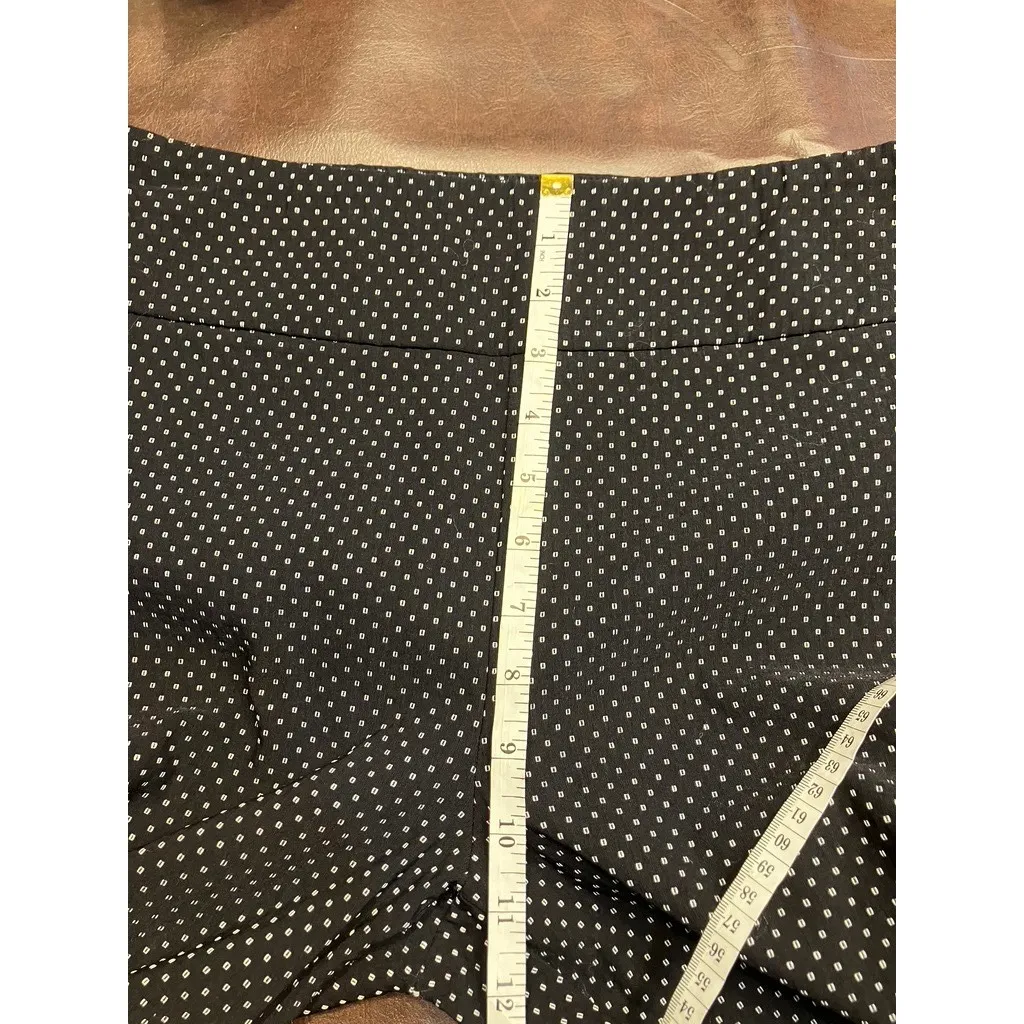 Tommy Hilfiger Black White Dot Print Stretch Career Pants Size 12 Preppy Classic - Image 12