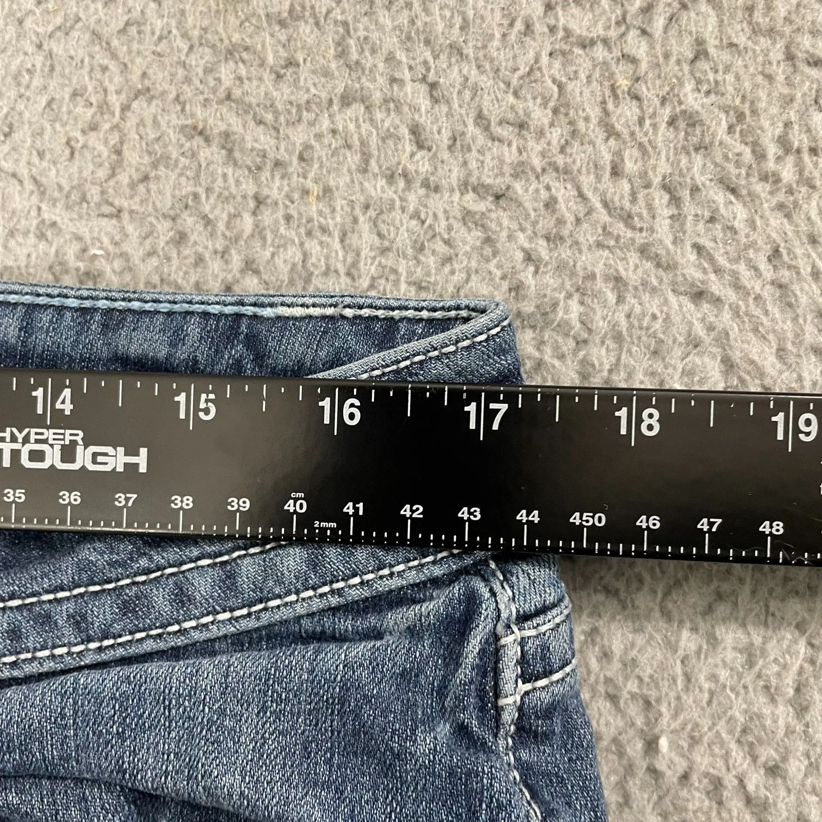 APT9 Bootcut Jeans Women 14 Blue Maxwell Fit Studded Stretch Flare Western Denim - Image 8