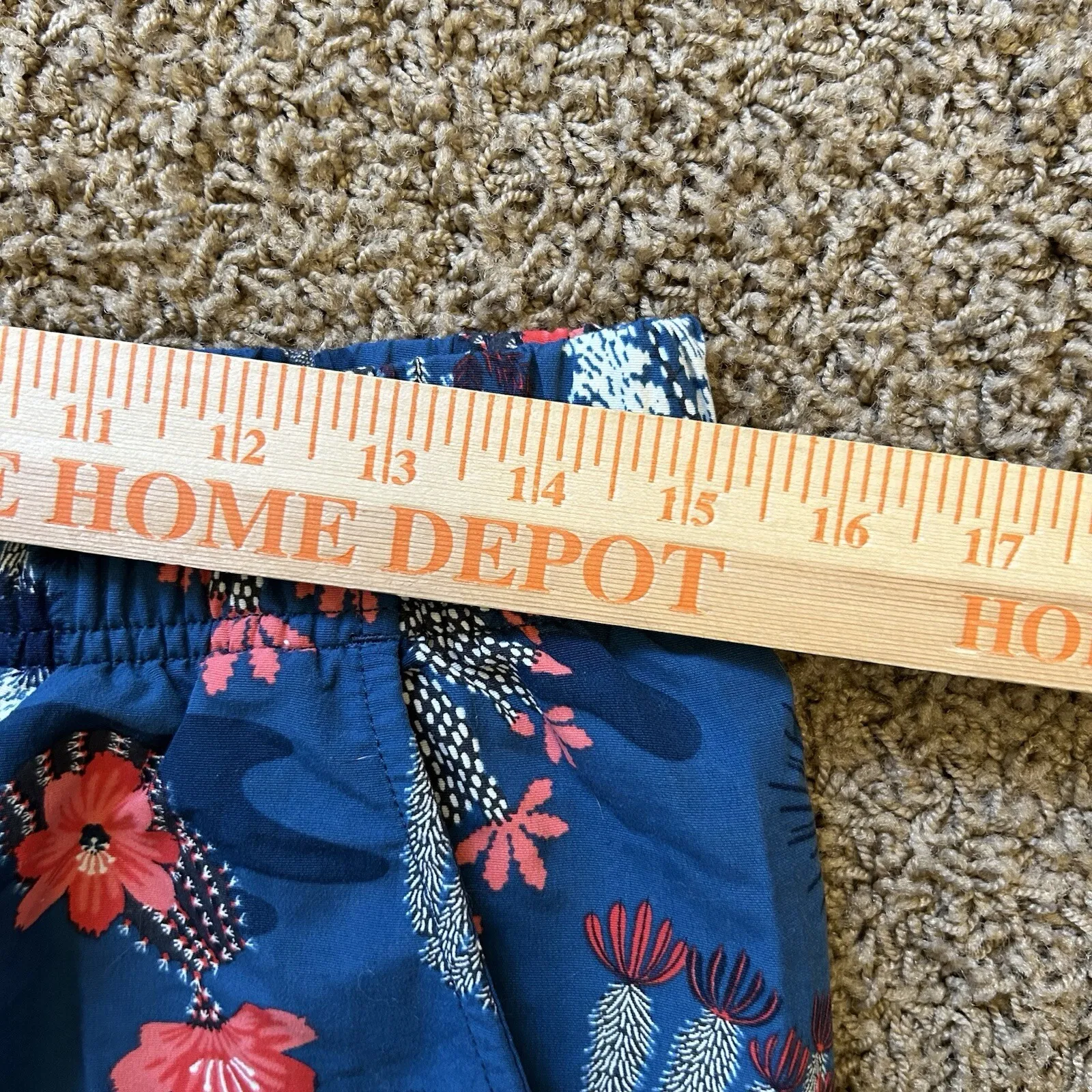 THE NORTH FACE WOMEN'S BLUE FLORAL ELASTIC WAIST‎ BACK ZIPPED POCKET SHORTS Med - Image 8