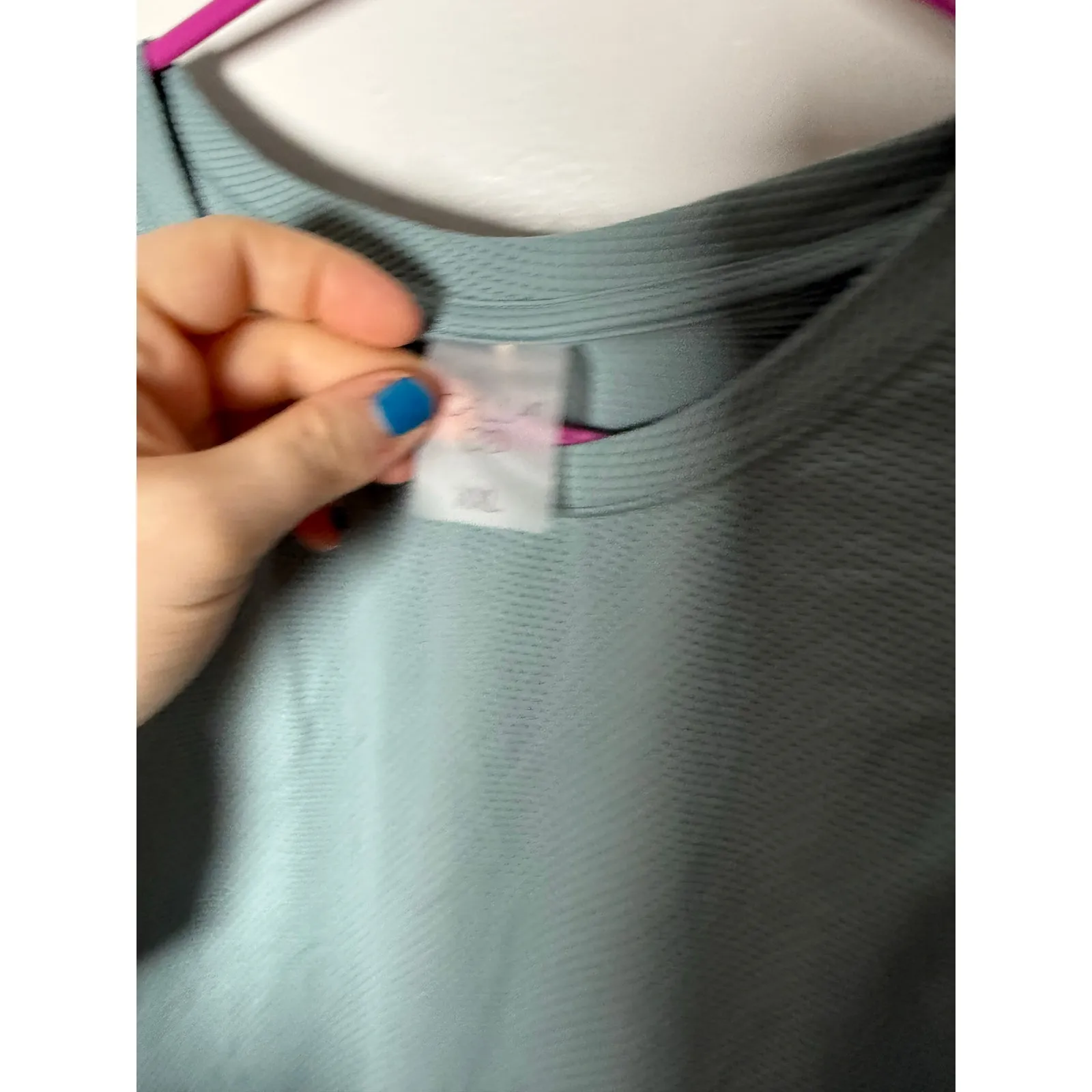 Calia Carrie Underwood Bubble Mesh High Low Tank Top Blue Agave XXL NEW Athletic - Image 5