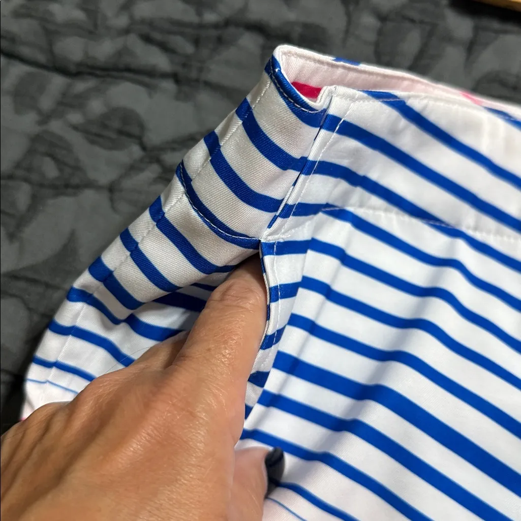 Lady Hagen Skort Womens 2 Pink Blue Stripe Athletic Stretch Golf Tennis Pockets - Image 6