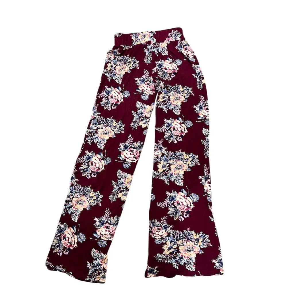 Pink Republic Women's XS Floral Wide-Leg Pants Multicolor Casual - Image 4