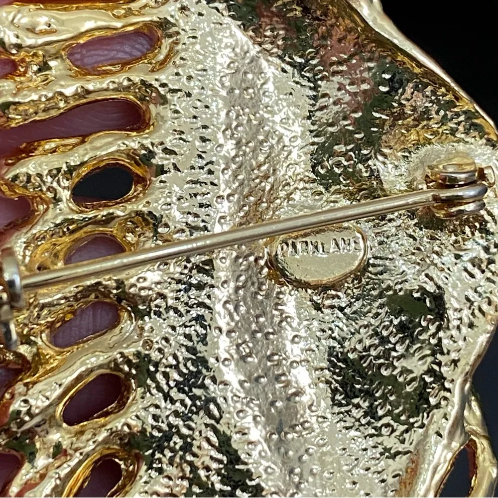 Vintage PARKLANE Enamel Angel Fish Rhinestones Brooch - Image 11