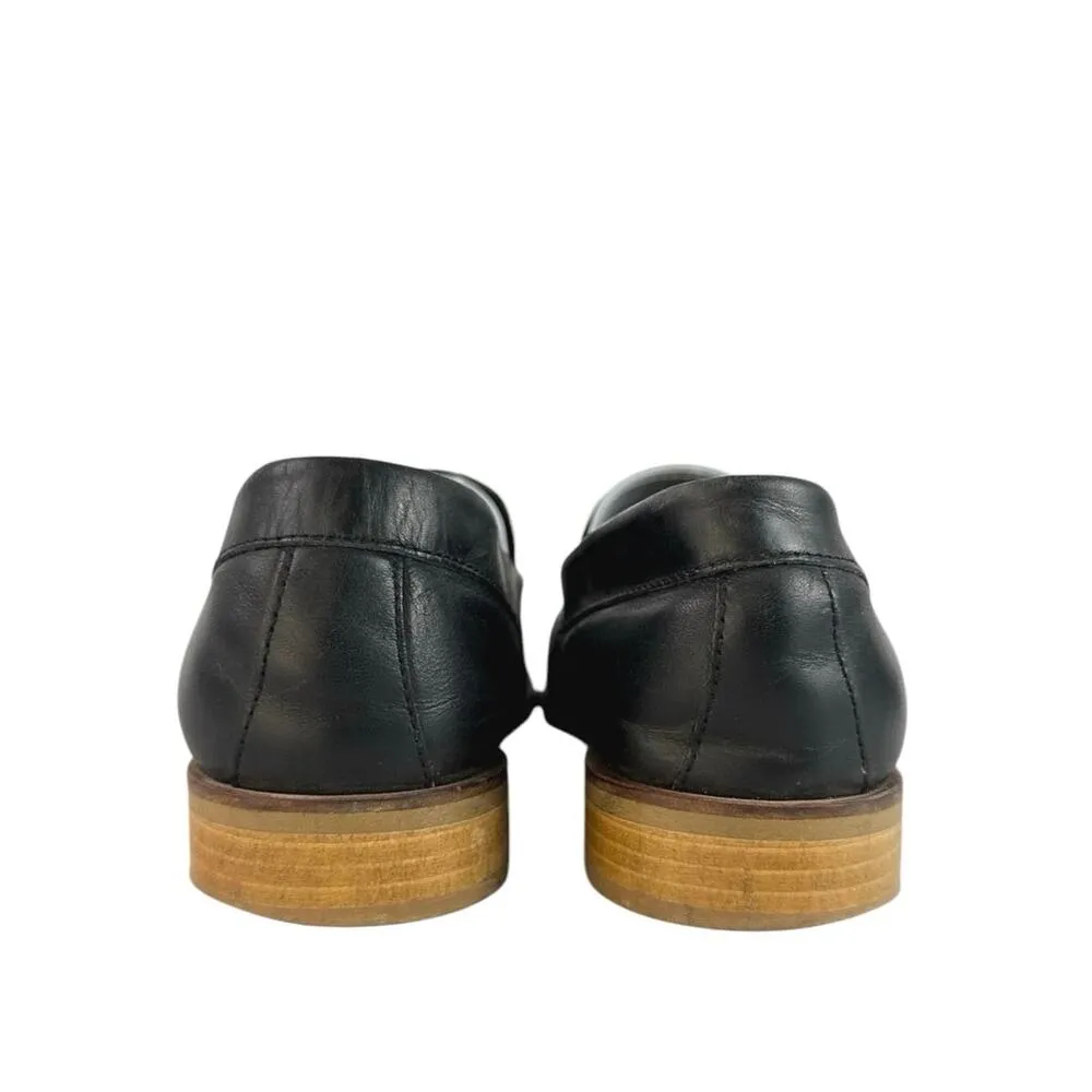 Everlane Women's Black Leather Slip On Low Top Almond Toe Loafers Shoes Size 8 - Image 3