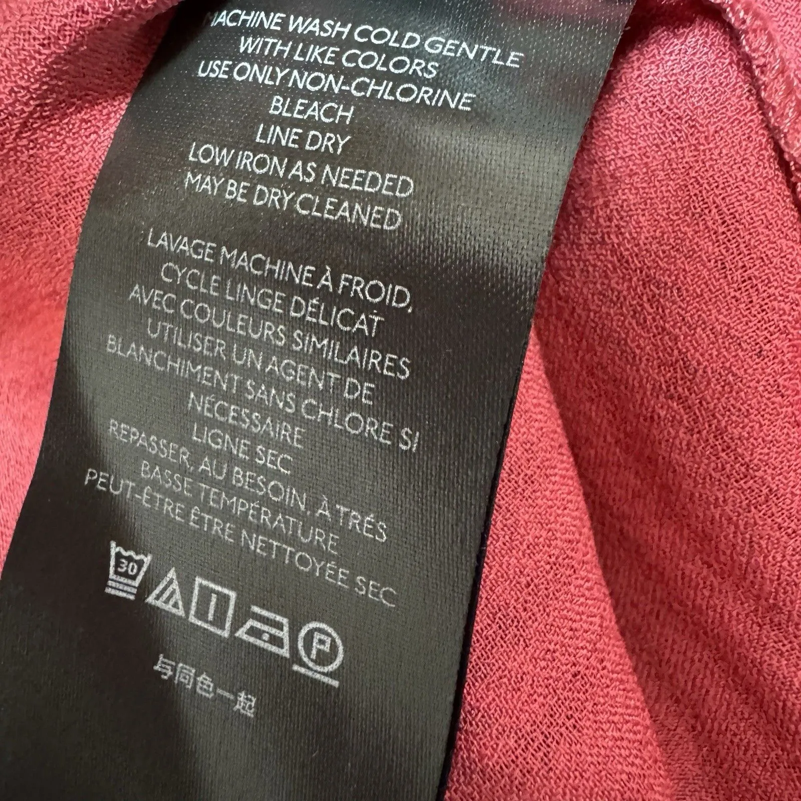 Anthropologie Maeve High Neck Tank Size M Pink Geometric Satin Tie Bow - Image 7