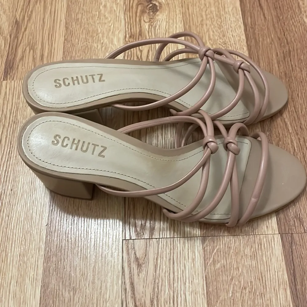 Schutz Nude strappy heels in size 6.5 - Image 2