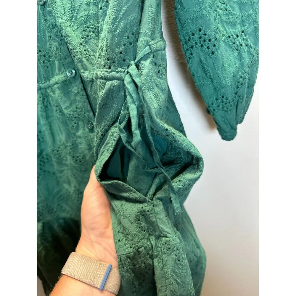 Marine layer Women's 16148 Size Small Smoke Pine Eyelet Willow Midi Dress NWT - Image 10