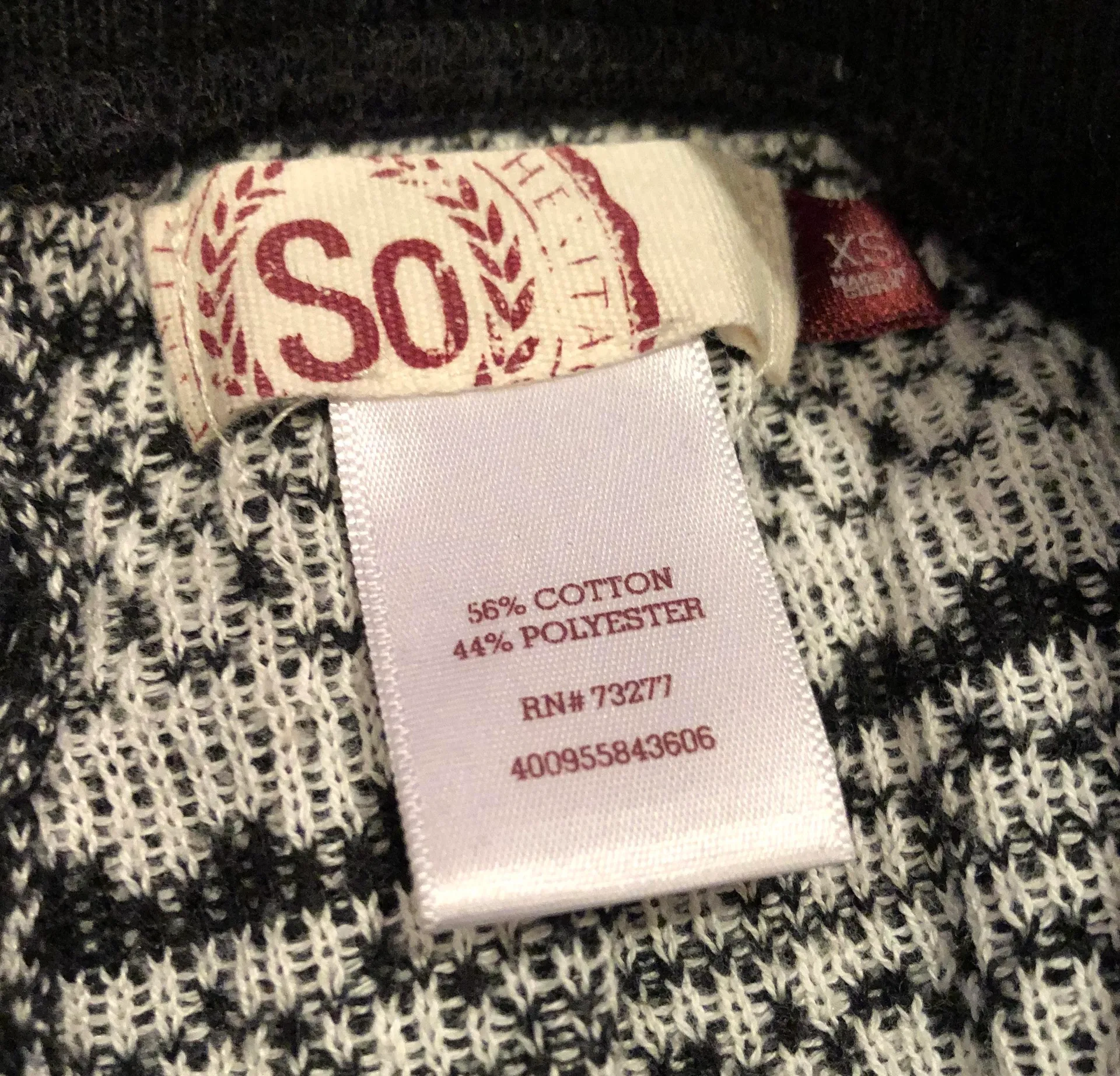 Fair Isle Patterned Knit Leggings Black XS - Image 4