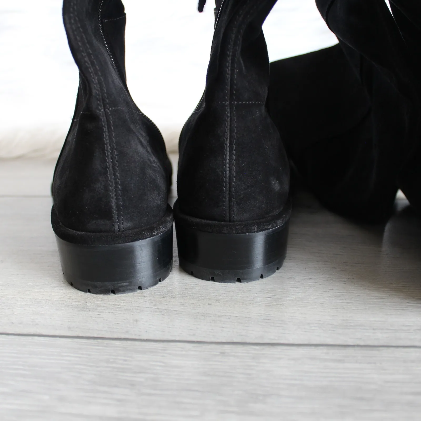 Stuart Weitzman Amber Over-The-Knee Thigh High Black Suede Boots - Image 8