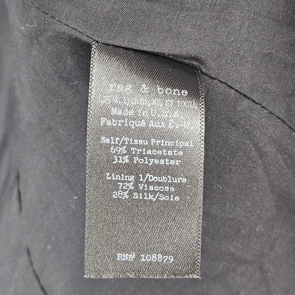 Rag & Bone‎ Women's Teresa Cut Out Peekaboo Back Blazer Black Size 2 - Image 12