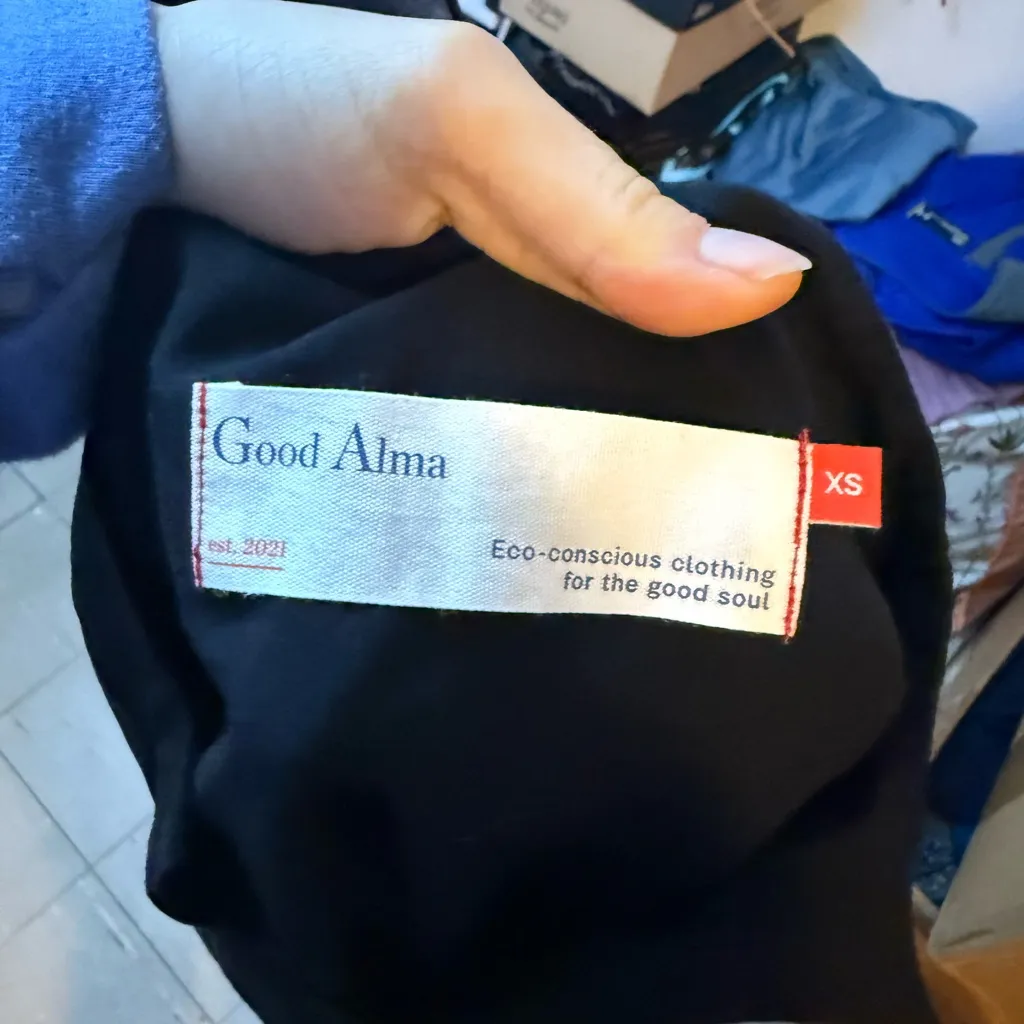 Good Alma Black Long Sleeve Maxi Shirt Dress Size XS - Image 3