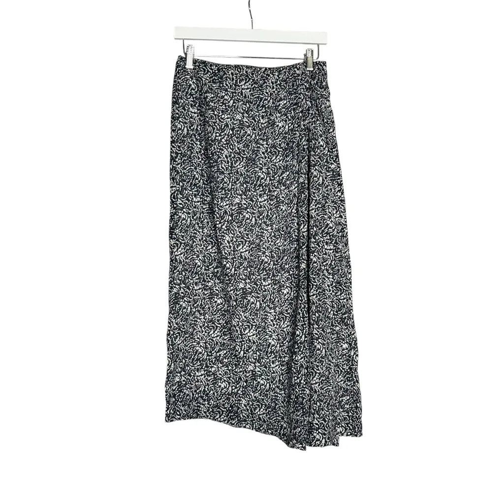 NWT Madewell Blue & White Ruched Asymmetric Midi Skirt Size 6 - Image 4