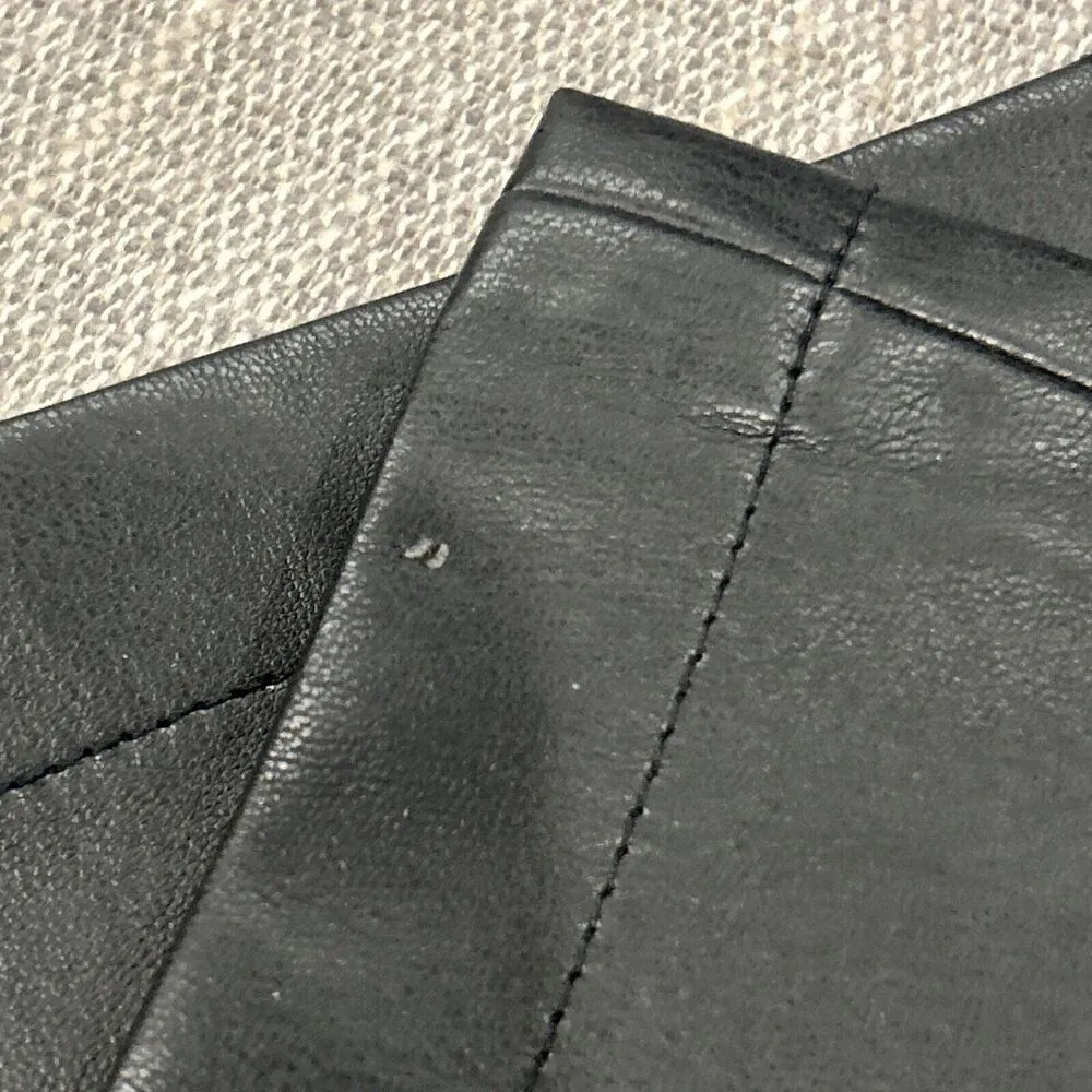 Blank NYC Pants Women 29 Faux Leather Black The Baxter Ribcage Straight Leg Crop - Image 8