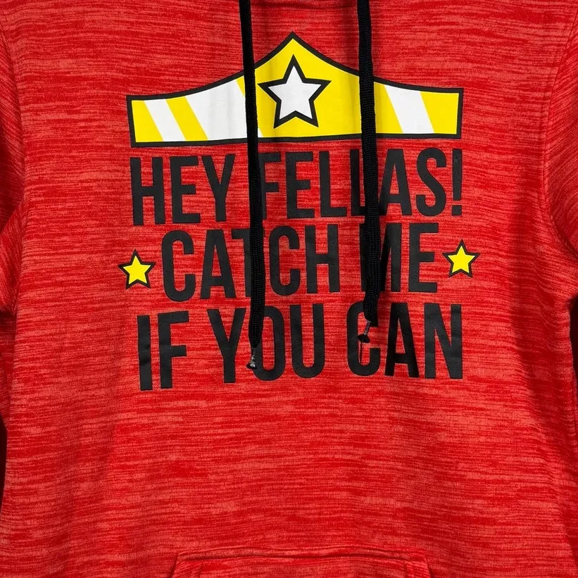 DC‎ Comics Wonder Woman Hey Fellas Red Hoodie Sweatshirt Size XL - Image 2