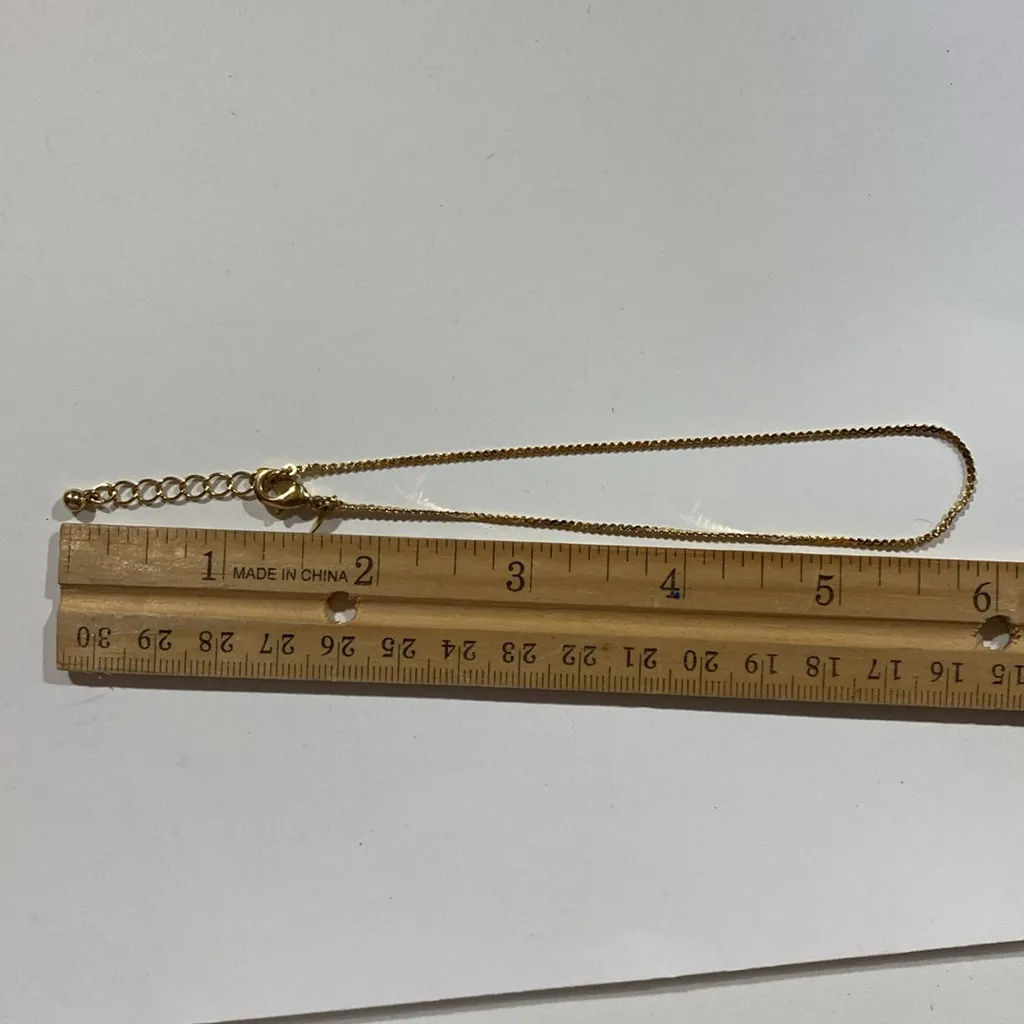 Vintage Avon SAQ Elegant Gold Chain anklet Bracelet Adjustable dainty like new - Image 7