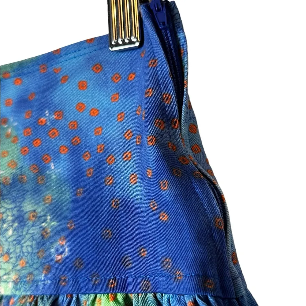 Vintage Womens Mini Skirt Flare Floral Y2K Fairy Rave
Size Small Blue - Image 6