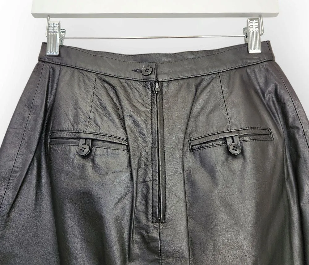 Vintage CJ Todd Saks Fifth Avenue Leather Pencil Skirt 0 - Image 7