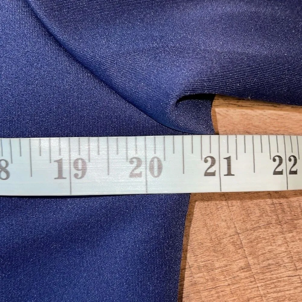 Addison Bay Womens Quarter Zip Layered Shoulder Poplar Pullover Navy Medium NWT‎ - Image 8