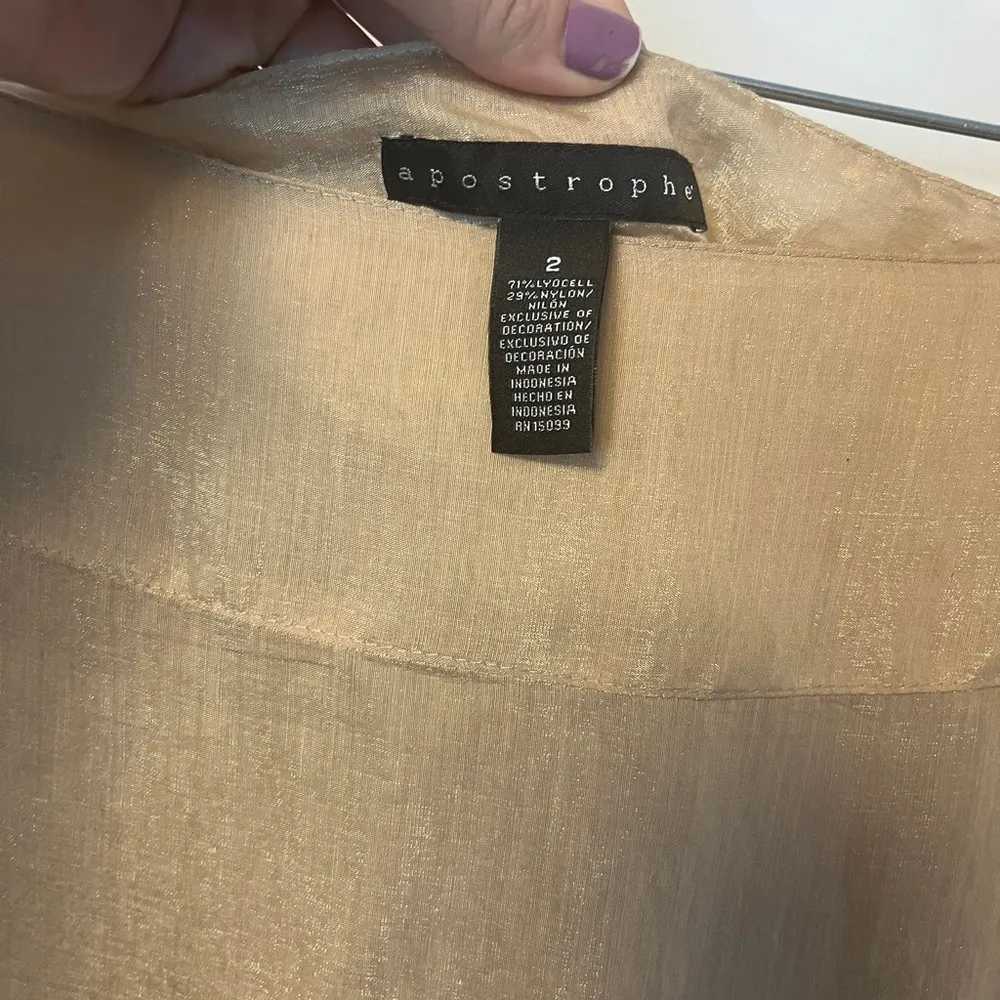 APOSTROPHE NWT Tiered Maxi Skirt Embellished w/Lace Tiered Sz 2 Boho Lined - Image 2