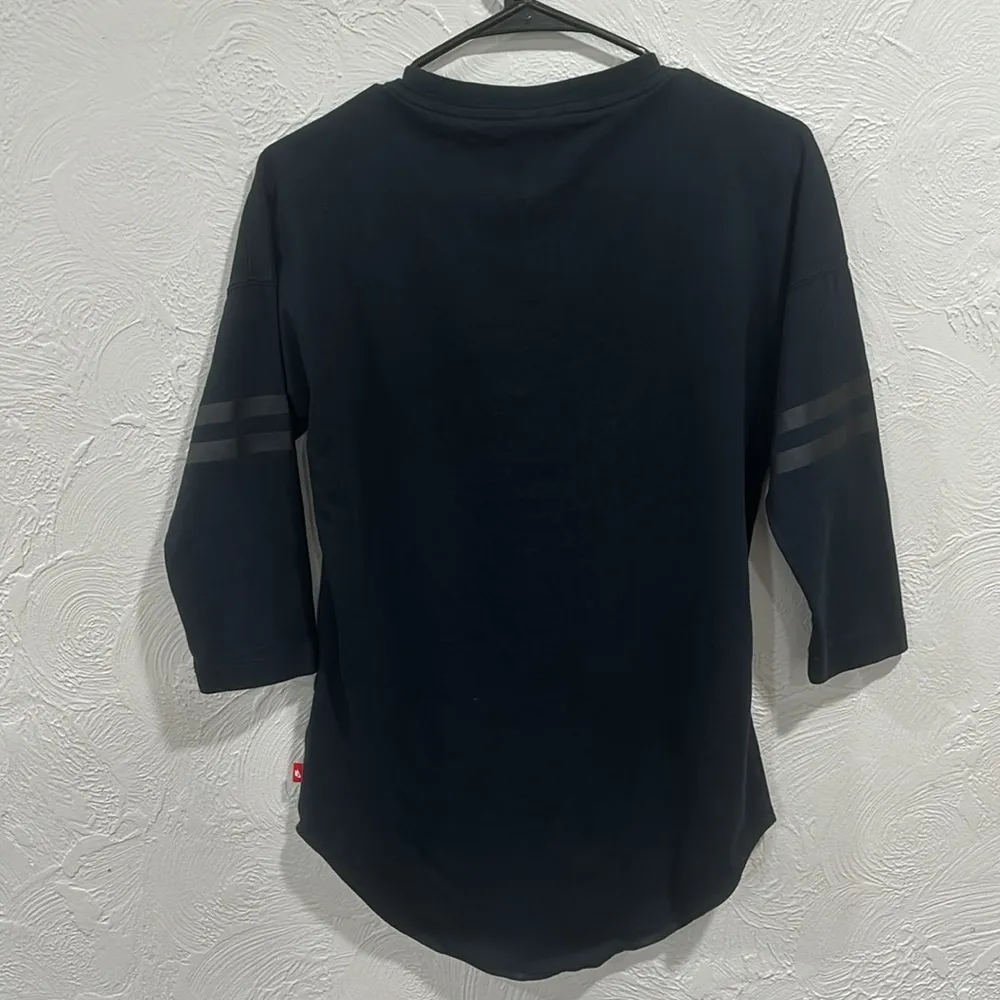 Nike ‘Just Do It 95’ Athletic Raglan Shirt Black 3/4 Sleeves Red Tag Size Small - Image 7