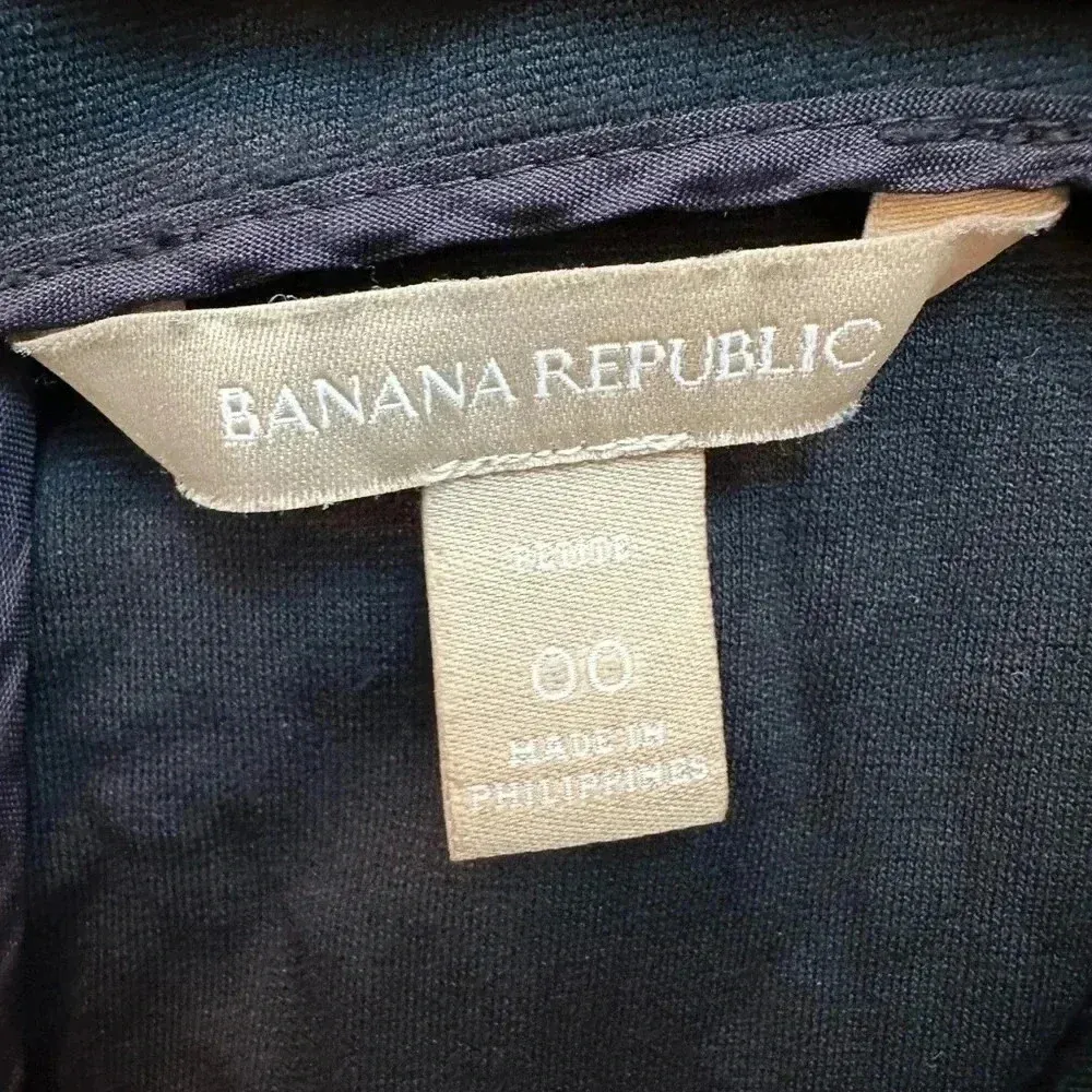 Banana Republic Navy Sleeveless Twist Front Midi Sheath Dress Size 00 Petite - Image 5