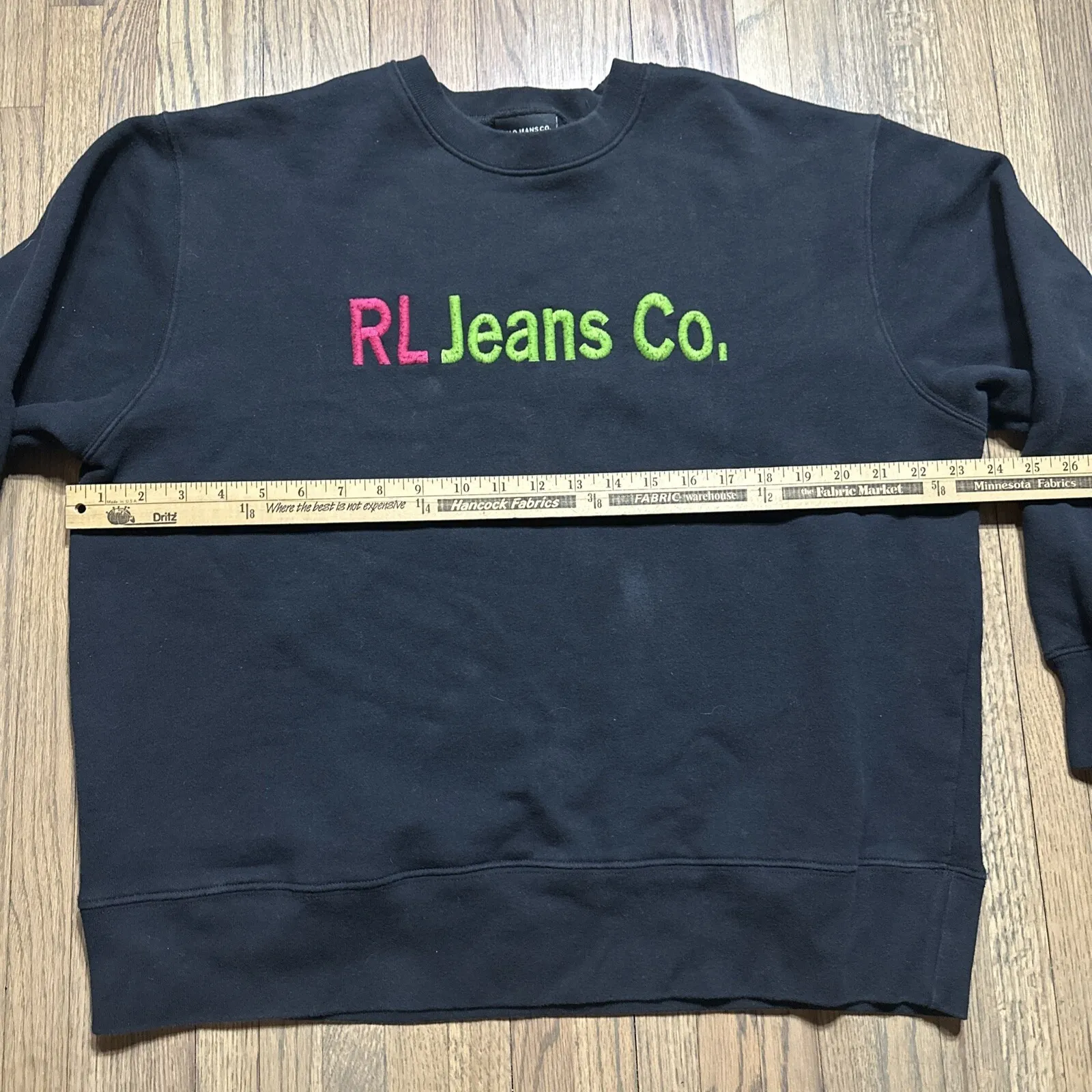 Vintage Polo Ralph Lauren Jeans Sweatshirt Women's SZ M/L Y2K USA Spell Out - Image 6