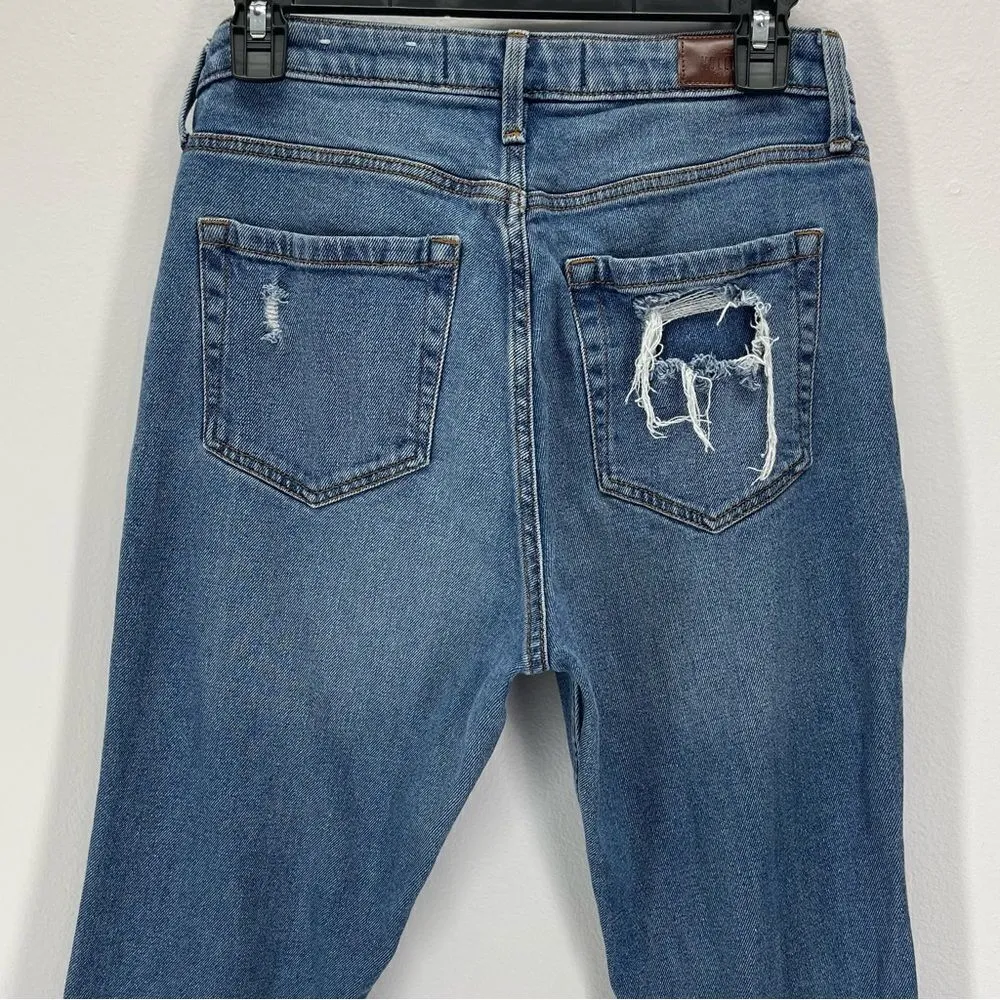 Hollister Curvy High Rise Destroyed Mom Jeans - 9 W29 L27 - Image 6