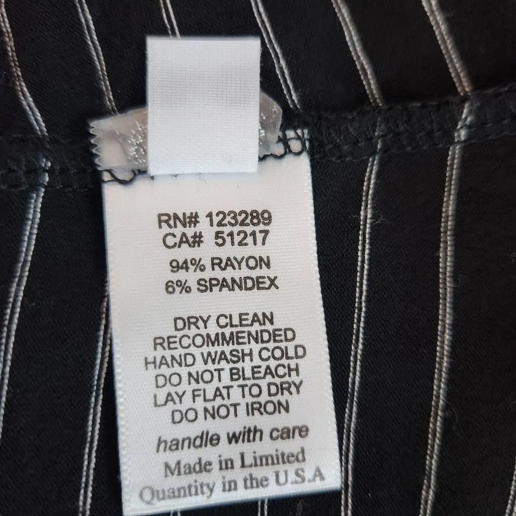 Michael Lauren Black Stripe Sleeveless Shift Dress Size Small NWT T-Shirt Dress - Image 9