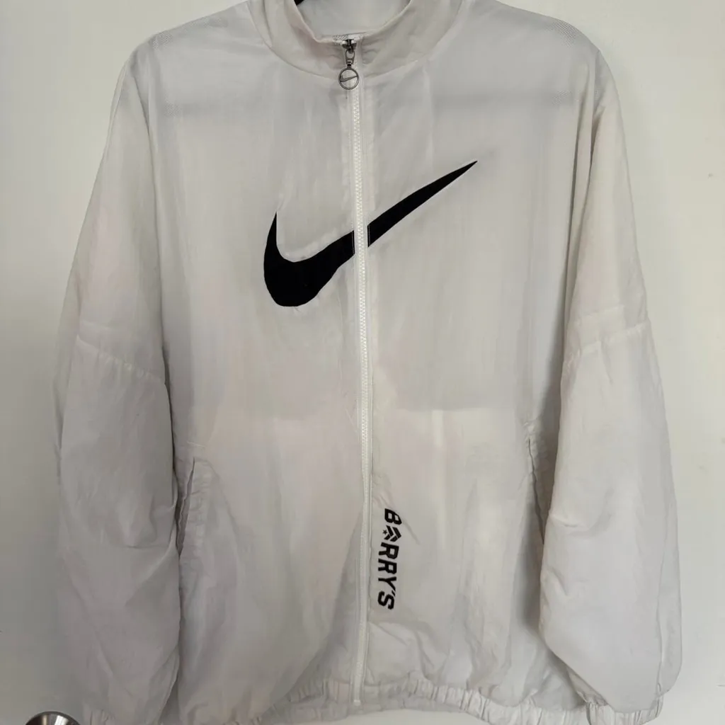 Nike Barry’s White & Black Sportswear Essential Zip Up Jacket - Size M - Image 7