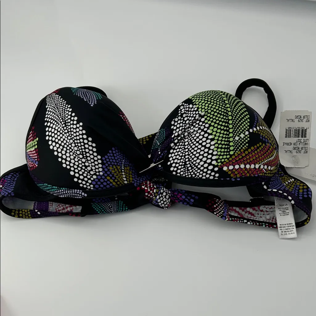 Colorful Patterned Women's One Piece Swimsuit Black Size L - Image 6