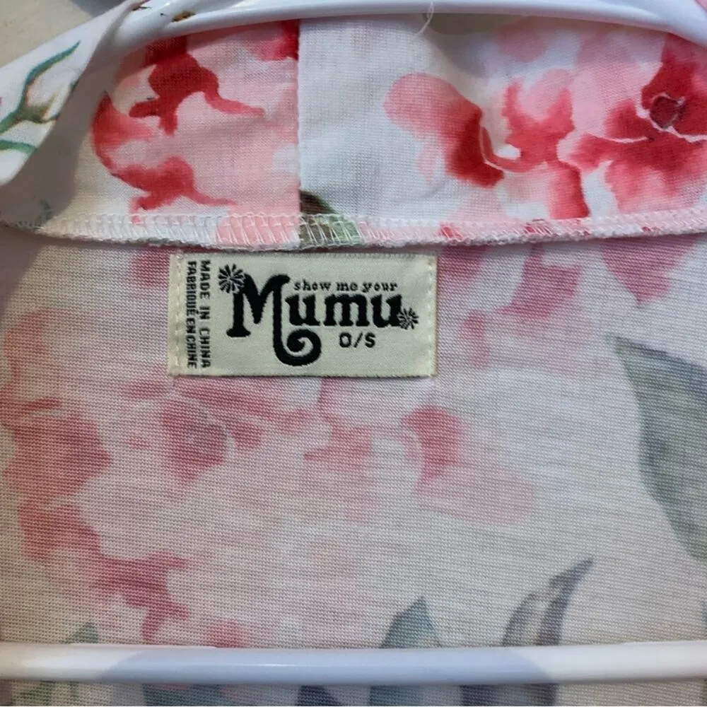 Show Me Your Mumu Floral Short Sleeve Kimono Robe One Size Bridal - Image 6