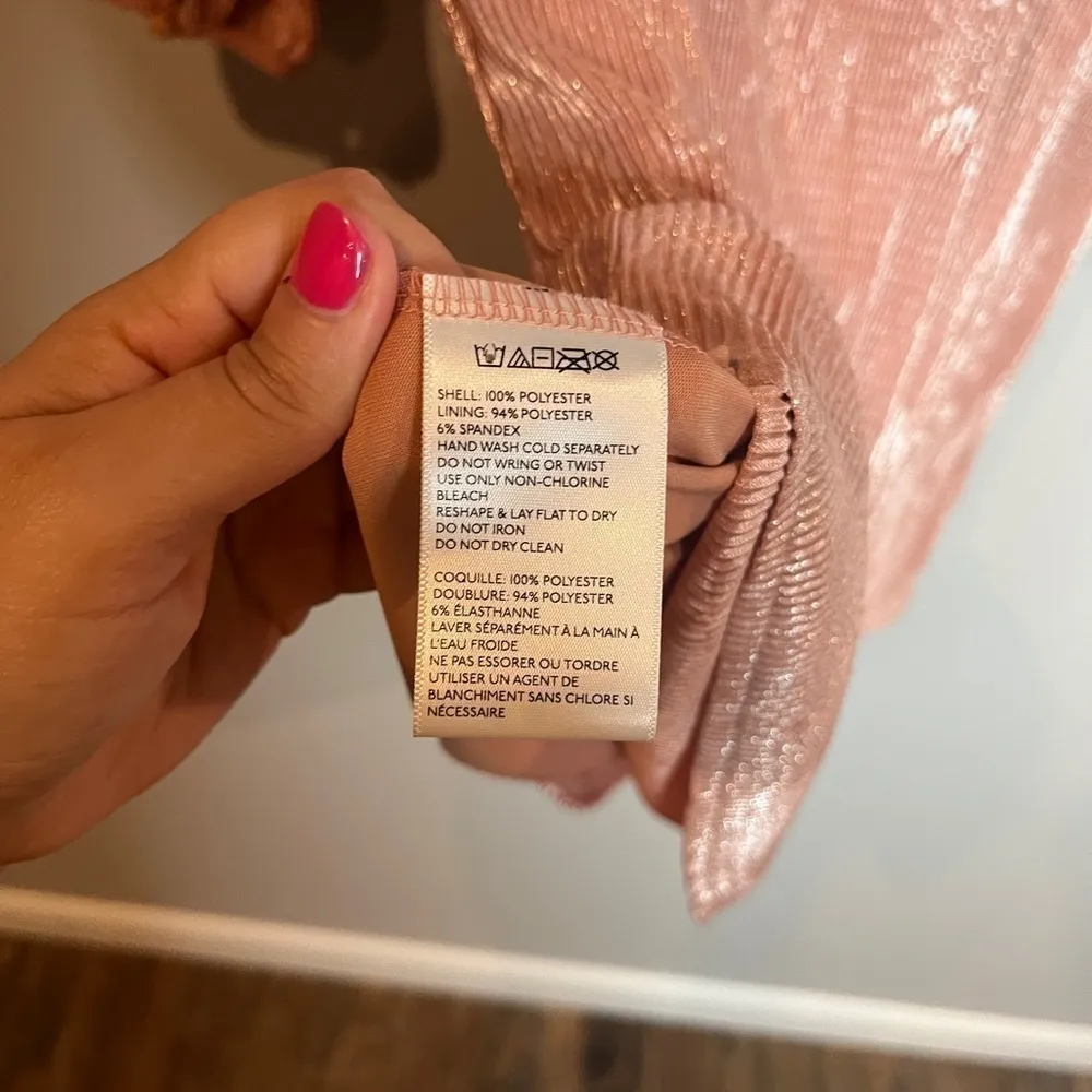 Urban Outfitters Mary Kate pink floral pleated open back shift dress - Image 7