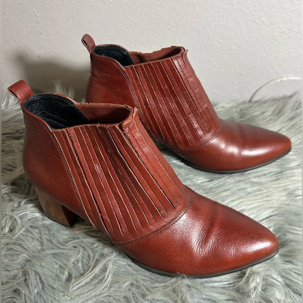 Ecco ECCO Women's Shape 45 Pointy Boots Elegant Burgundy Ankle Boots Size 38 Red - Image 4
