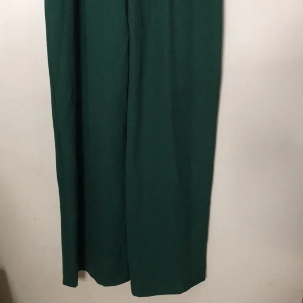 Gianni bini evergreen wide leg Danica jumpsuit with ties at shoulders size 4 - Image 10