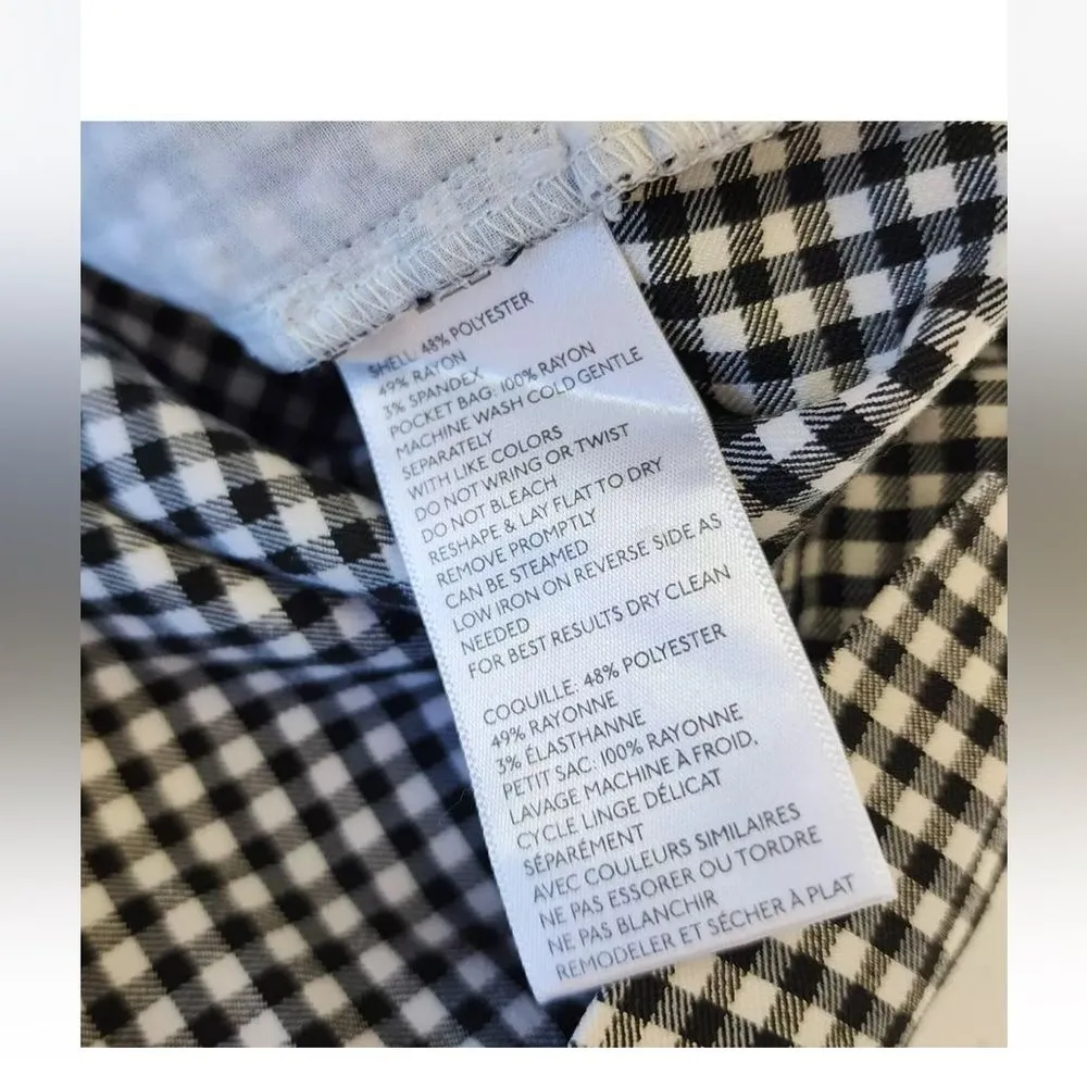 Urban Outfitters Black & White‎ Gingham Mini Skirt  | Classic Checkered Style - Image 4