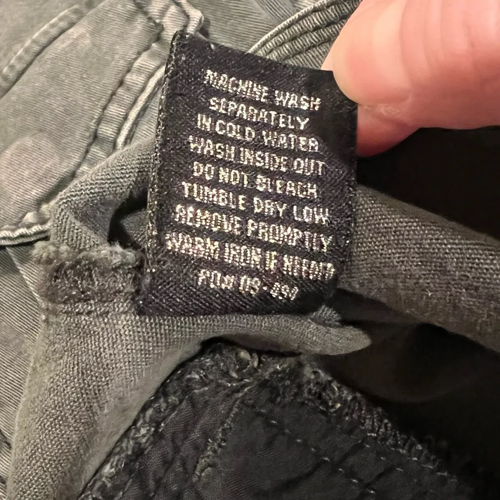 Vintage Havana Y2K Long Sleeve Snap Military Denim Jacket Olive Womens M A-7 - Image 6