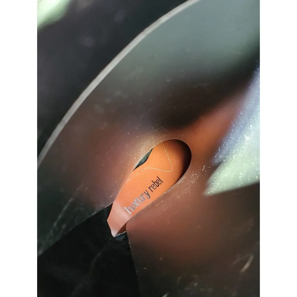 Luxury Rebel Black Women's Leather Upper Closed Toe Knee High Casual Boots 38M - Image 11