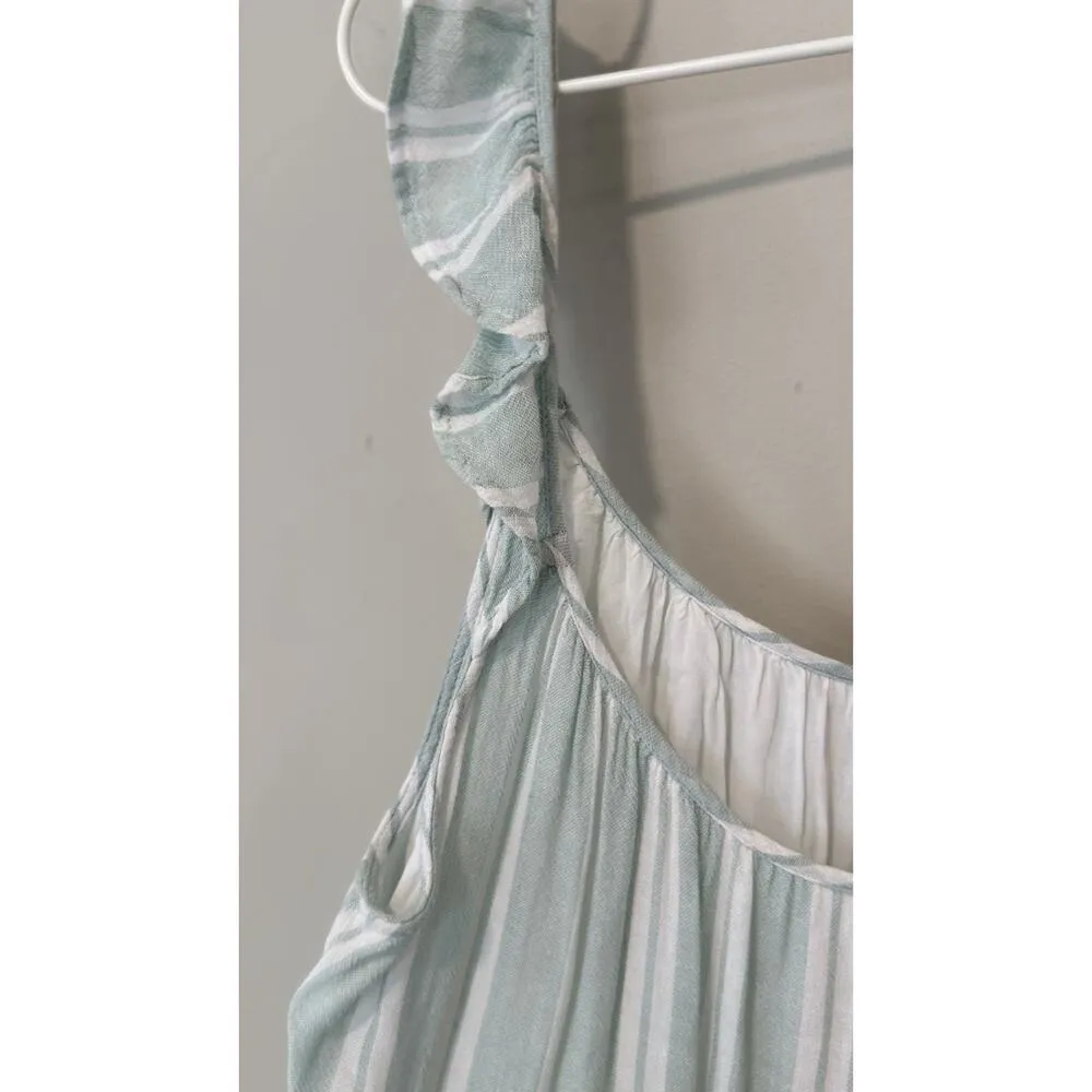 RAILS CAPRI JUNIPER STRIPE MIDI DRESS Size Large with ruffle NWT 1781 - Image 7