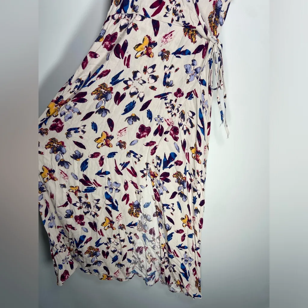 Butterfly Floral Wrap Maxi Dress Cutout Cold Shoulder Fairy Cottagecore Coquette - Image 5