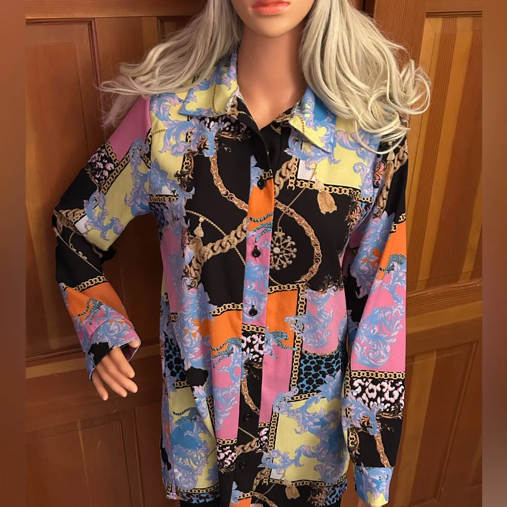 PLT Patchwork Print Button-Up - Image 10